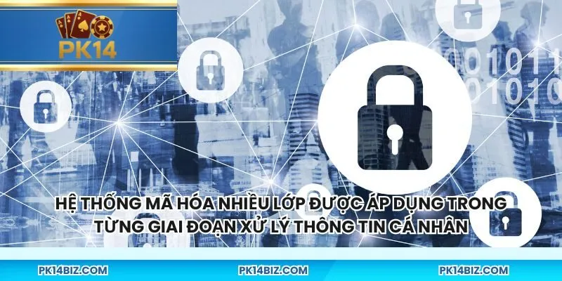 Hệ thống mã hóa nhiều lớp được áp dụng trong từng giai đoạn xử lý thông tin cá nhân
